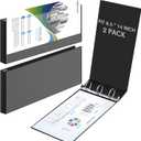 2 Pcs 8.5'' x 14'' Landscape PP 3 Ring Legal Size Binders, 2 Inch Round Ring Binder with Transparent Cover, Economy Holds Legal Paper for Artwork Blueprints Office Home Work Place(Black)