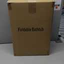 Baby Bathtub, Collapsible Baby Bath Tub with Soft Cushion & Thermometer, Space Saving Foldable & Travel Newborn Bathtub for Infant to Toddler 0-36 Months, Frog Gray