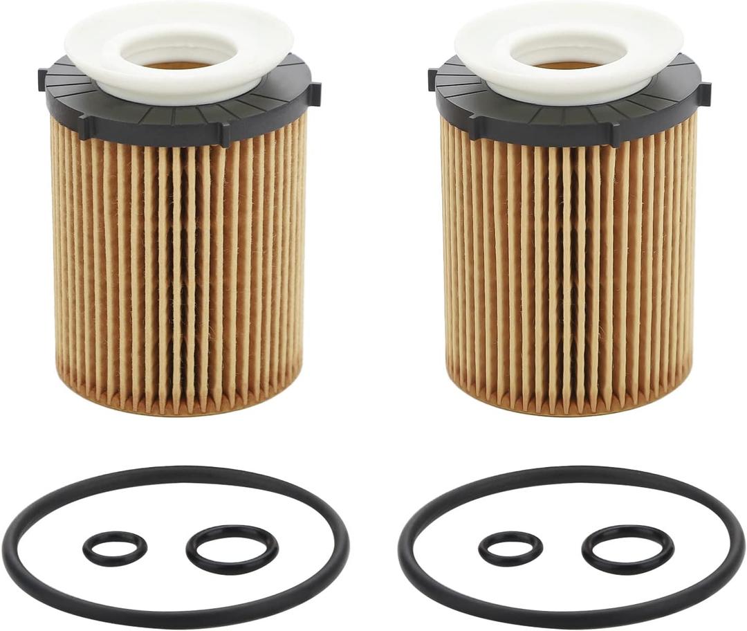 2 Pcs Oil Filter Compatible With INFINITI Mercedes-Benz Vehicle 2012-2023 C300 CLA250 E300 GLA200 GLC300 Metris SLC300 Sprinter 1500 2500, 2017-2019 Q50 Q60 QX30, Replace#HU711/6Z, HU7116z, 2701800109