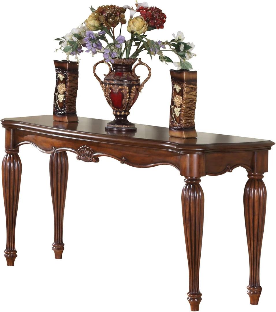 Acme Dreena Rectangular Wooden Sofa Table in Cherry