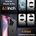 SPIDERCASE for iPhone 15 Pro Case, Magnetic Translucent Matte Case with 2PCS Tempered Glass Screen Protector Slim Phone Case for iPhone 15 Pro 6.1'', Pink