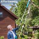 SEESII 2-in-1 Cordless Pole Saw & Hedge Trimmer Combo, 8" Electric Pole Chainsaw with 24.0 Ah Batteries, 16-Inch Extension Pole Hedge Trimmer, Bush Tree Pruner Limb Branch Cutter, 15ft Long Reach