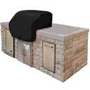 Covermates Classic Built-in Grill Cover – All-Weather Water-Resistant Outdoor BBQ Cover with Elastic Hem, Heavy Duty Vinyl Protection for Outdoor Kitchens, 34W x 30D x 18H, Black