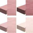 Zhanmai 100 Pack Cocktail Napkins 4.3 x 7.9 Inch Scalloped Napkins Beverage Gradient Color Paper with Scalloped Edges Thick Disposable Luncheon for Party Supplies (Dusty Pink)