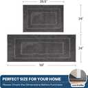 PURRUGS Machine Washable Kitchen Rug Set [2 PCS] (24" x 35.5"+ 24" x 59"), Non-Slip/Skid Kitchen Runner Rugs & Floor Mats, Super Absorbent Soft Standing Mats for Kitchen, Laundry & Sink, Grey