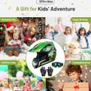DOT Youth Dirt Bike Helmet with Goggles & Gloves for 5-14 Years Old, Youth ATV Helmets for Youth Boys Girls, Four Wheeler Helmet, Motocross BMX MX UTV Offroad Street Go Kart Dirt Bike Race Car