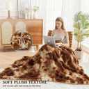 Faux Fur Throw Blanket for Couch, 1000 GSM Cozy Fuzzy Fluffy Soft Plush Thick Bubble Sherpa Blanket for Sofa Bedroom Living Room, Mothers Day Birthday Gifts for Women Home Decor