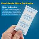 Silica Packets  2 Gram 400 Packs Silica Gel Packets, Food Grade Desiccant Packs with Color Indicating, Premium Moisture Absorbers for Spices, Foods, Seeds, Dehydrated Vegetable Storage