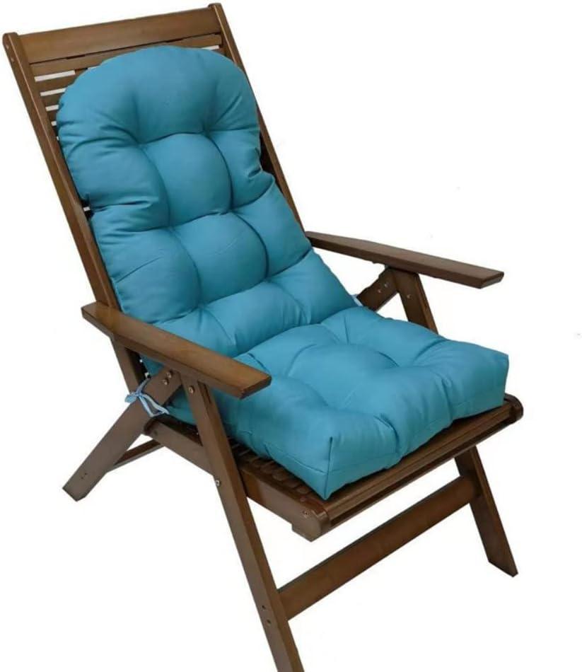 Srutirbo Rocking Chair Cushion, High Back Patio Cushions 44x19 inch, Waterproof Indoor/Outdoor Furniture Chair Cushions Pads with Straps, Seasonal All Weather Replacement (Blue)