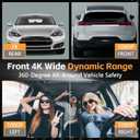 4 Channel 360° Dash Cam Front Rear Inside & Left Right 4K+1080P*3 FHD Car Camera, 5GHz WiFi & App Control 8 IR Lamps Night Vision 24H Parking Mode, G-Sensor, Loop Recording, Includes 64GB (Gunmetal)