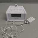 HoMedics Dual Alarm Digital FM Clock Radio Time Projection, 8 Relaxing Nature Sounds, LED Display, Multi-Alarm Snooze, Sleep Timer, Nightlight, Ceiling Clock SoundSpa, White