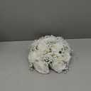 BLOSMON Babys Breath Artificial Flowers: 10 Pcs White Rose Babys Breath Fake Flower Balls Centerpieces for Wedding Table - Faux Silk Kissing Floral Arrangements for Home Party Event Decoration