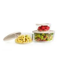 Non-Toxic Glass Storage Container Set 3 Pack