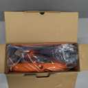 Ivandar Broom and Dustpan Set for Home, Broom and Dustpan Combo for Office, Long Handle Broom with Upright Standing Dust pan,Indoor&Outdoor Sweeping (Gray&Orange)