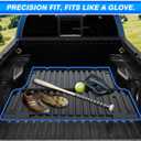 T TGBROS Truck Bed Mat for 2005-2023 Toyota Tacoma Accessories 5FT Bed Liner Double Cab All Weather TPE Heavy Duty Pickup Car Bed Cargo Mat Custom Fit Non-Slip Black