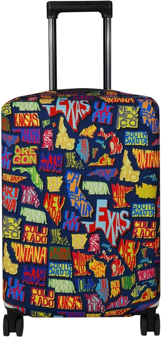 Explore Land Travel Luggage Cover Suitcase Protector Fits 31-32 Inch Case (America Map, XL)