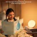 Hifree Touch Lamp, Multicolor Night Light for Kids, Small LED Table Lamp for Bedroom, Dimmable Bedside Lamp with Warm & White Light