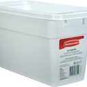 Rubbermaid Ice Cube Bin, White, Holds 4 Trays, Compact Design, Durable Plastic