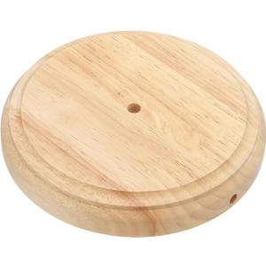 PATIKIL 7.5" x 1.3" Wooden Lamp Base, Round Solid Wooden Base Wood Desk Lamp Display Stand Replacement for Bedroom Bedside Table Lamps DIY