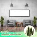 Crowye 4 Pack 2.25 Ft Tall Artificial Snake Plant Faux Sansevieria Plant Large Fake Snake Bulk in Pot for Home Office Housewarming Gift