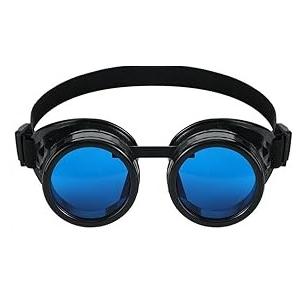 Egg Robot Halloween Costume for Men Blue Goggles Glasses