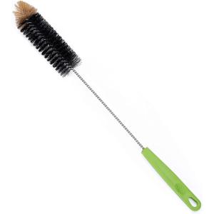 Long Bottle Brush, 17 in Bendable Cleaner Brushes for Cleaning Neck Beer Bottles, Wine, Baby Bottles, Water Bottles, Tumblers, Flask, Bird Feeder, Vase, Pipes and Brewing Supplies Black/1Pack