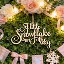 Wooden Sign Decor, A Little Snowflake is on The Way, Natural Wood,Nursery Announcement, Gender Reveal parties,Winter Wonderland Theme Baby Shower,for Babys photo studio photography/wall decors