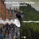 Earplugs for Motorcycles| Concert | - 27dB Noise Reduction, Super Soft Reusable Silicone Ear Plugs for Sleeping Noise Cancelling, Concerts, Motorcycles and Travel (Black White)