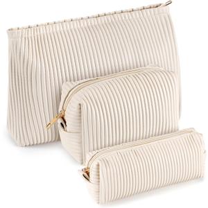 Talltalk 3 Pcs Cosmetic Makeup Bag for Women Portable Travel Toiletry Cosmetic Pouch Cute Bag Accessories Brushes Storage Organizer for Daily Use, 3 Sizes(Pu Leather,Elegant) Talltalk 3 Pcs Cosmetic Makeup Bag for Women Portable Travel Toiletry Cosmetic Pouch Cute Bag Accessories Brushes Storage Organizer for Daily Use, 3 Sizes(Pu Leather,Elegant)