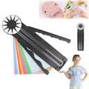 Paper Craft Edge Cutter, 12 in 1 Paper Cutter, Rolling Paper Cutter with 12 Cutting Types, Multifunctional Paper Cutter Machine with Measurements for Scrapbooking (BLK)