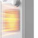 Lerat Electric Space Heater, Small Heater for Indoor Use, 1200W PTC Fast Heating Portable Heater, Overheat & Tip-Over Protection, Heating & Fan Modes for Bedroom, Office, Camping, Milky white