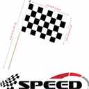 20 Pack Checkered Black and White Flags Multicolor Racing Mini Stick Flags Set Small Miniature Handheld Race Car Flag Decorations for Sports Events,5x8 Inch