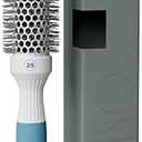Round Brush for Blow Drying - Extra Small Ceramic Thermal Ionic Roller Brush for Sleek, Salon Blowout - Lightweight Round Hair Brush for Precise Styling and Manageable Hair (Bristle 1.7in, Barrel 1in)