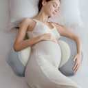 Pregnancy Pillows for Sleeping, Memory Foam Maternity Pillow Support for Back Belly HIPS, Adjustable Travel Wedge Pillow for Pregnant Women, Side Sleeping Pregnant Pillows with Cooling Pillowcase (Grey)