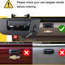 APPERFiT Locking Tailgate Handle Latch w/Bezel & Lock Cylinder 22755305 Compatible with 2007-2014 Chevrolet Chevy Silverado GMC Sierra 1500 2500 3500 Truck Bed Tail Gate Door Panel