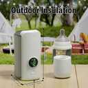 Portable Bottle Warmer, Rapid Warming with Battery-Powered Temperature Display for Travel, Waterless Milk Warming for Comfortable Baby Feeding On The Go