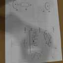 Round Coffee Table with Rock Slab Top and Carbon Steel Base, End Table/Side Table/Dining Table/Sofa Table for Living Room, Bedroom, Cafe , 17 inch