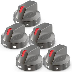 5PCS DG64-00975A Gas Stove Knob Replacement Samsung Electric Range Knobs Replacements Compatible with Samsung NE/NX9000T