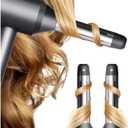 Automatic Curling Wands Attachments with 2 Curlers for Dyson Supersonic Hair Dryer Airwrap, Long Hair Waver Styling Iron Tool Blow Dryer Accessories for Women