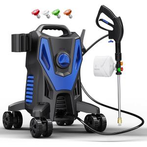 4800PSI PowerWasher with 4 Quick Connect Nozzles, Foam Cannon for Car, Lane, Patio Cleaning