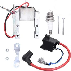 CDI Ignition Coil + Magneto Coil + Spark Plug for 49cc-80cc 2-Stroke Engine Motorized Bicycle Bike