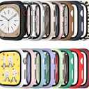 COMMUTER 16 Pack Apple Watch Series 3/2/1 42mm Screen Protector, Hard PC Ultra-Thin Protective Face Cover Case with Built-in Tempered Glass Film