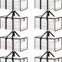 8 Pack Extra Large Heavy Duty Moving Bags, Clear Storage Bins with Lids, Reinforced Handles & Heavy-Duty Zippers Moving Boxes Storage Bags Totes for Clothes Packing, Dorms, College Supplies, Clear