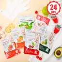 24 Pcs Fruits Beauty Hand Mask Bulk Hydrating Hand Moisturizing Gloves Treatment Mask for Spa Kit Sleeping Skincare Gift Beauty Kits for Women