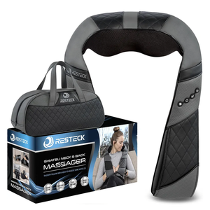 RESTECK Massagers for Neck and Back with Heat  Deep Tissue 3D Kneading Pillow, Electric Shiatsu Shoulder Massage, Foot, Legs,Body  Relieve Muscle Pain  Office, Home & Car