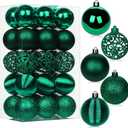 30PCS 2.36" Christmas Ball Ornaments Shatterproof Dark Green Christmas Tree Decorations Xmas Tree Balls Halloween Ornaments Dcor