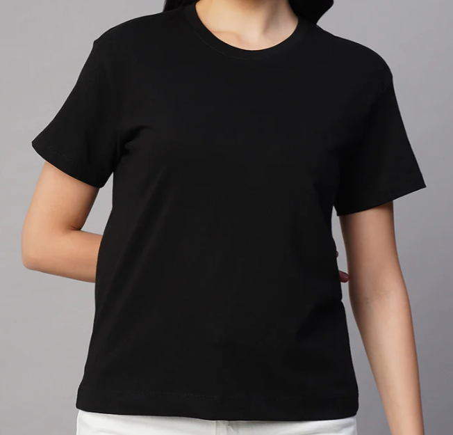 Woman Shirts, Black, Large