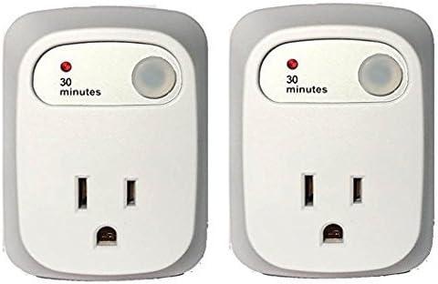 Simple Touch 2 Pack C30004- Single Setting Original Auto Shut-Off Safety Outlet, 30 Minute Setting for Curling and Flat Iron Hair Straightener