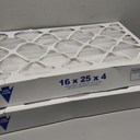 Pamlico Air 16x25x4 MERV 11, MPR 1000 Pleated AC Furnace 4'' Air Filters by Pamlico. 2 Pack. Exact Size: 15-1/2 x 24-1/2 x 3-3/4, White