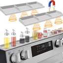 Hydream Stove Top for Silicone Shelf,30 Inch Magnetic Shelf Over the Stove Spice Rack of,Kitchen Organizer Magnet Above Stovetop Flat Back of Storage Suctioned-Light Grey